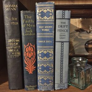 Shades Of Blue Set of 4 Beautiful Vintage Books